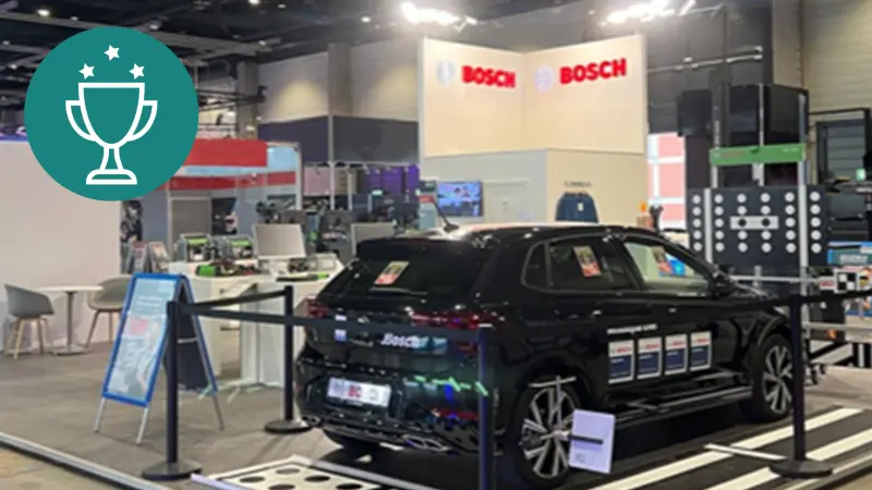 Messe Bosch Car Service Stand mit ADAS Prüfgerät